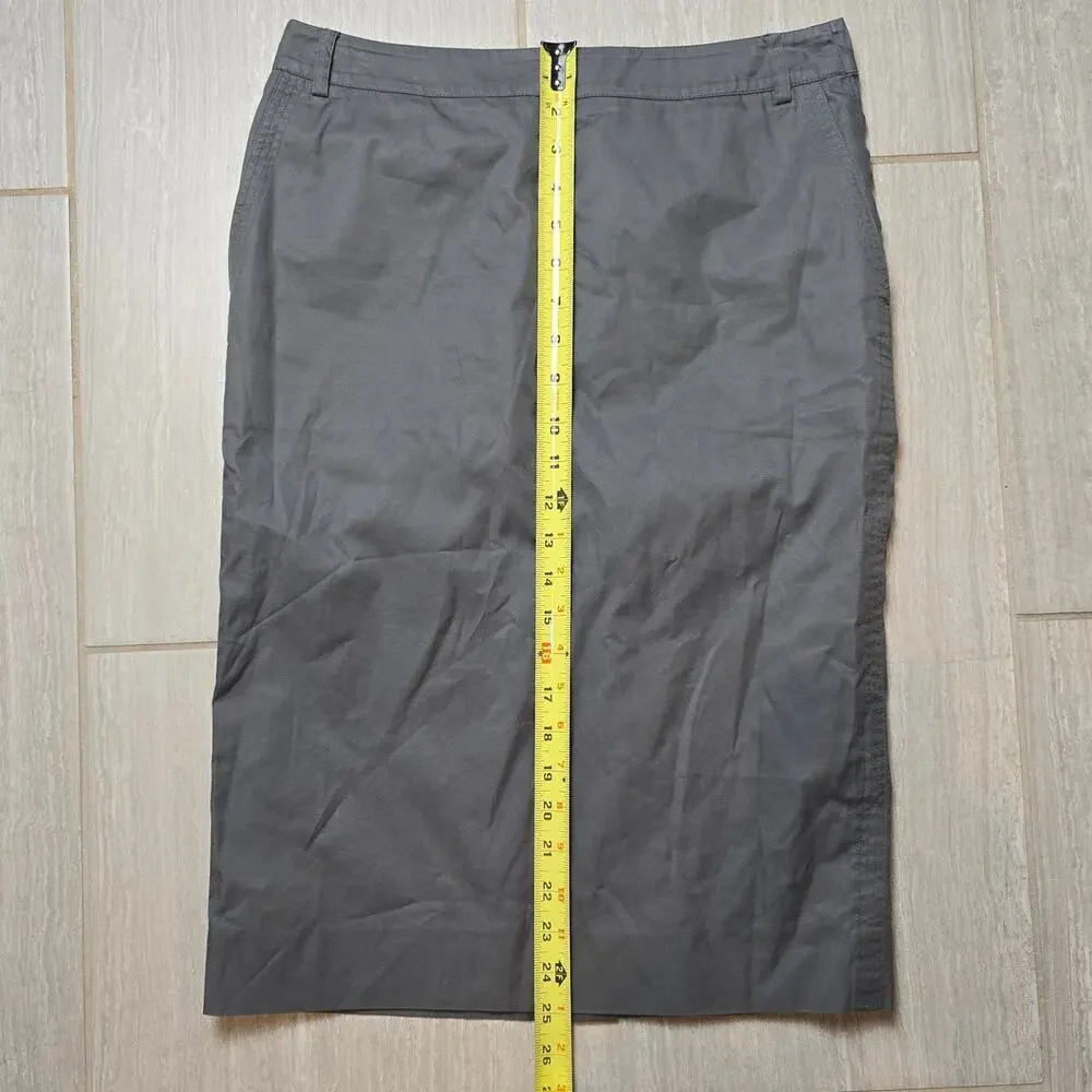 Yves Saint Laurent Gray Cargo Midi Skirt size 10 - Picture 6 of 7